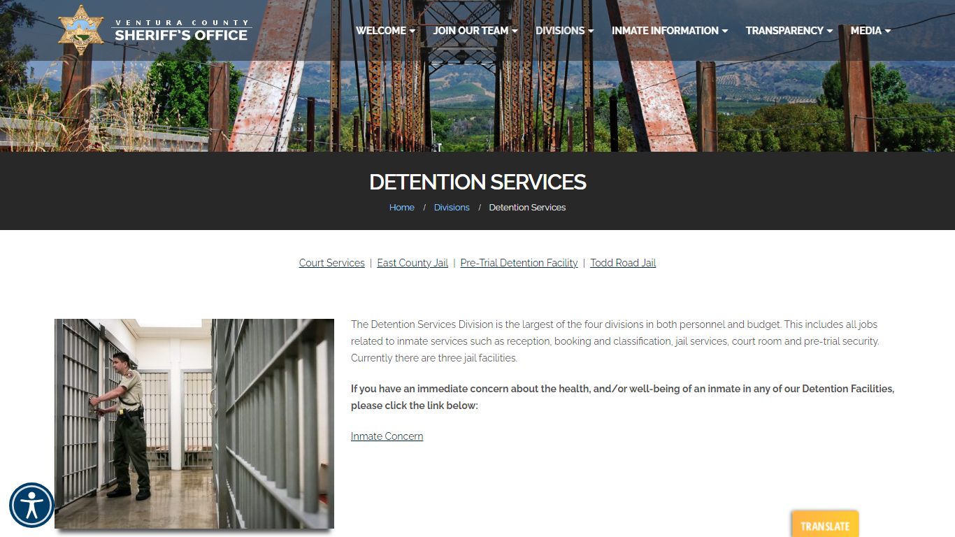 Detention Services - Ventura County Sheriff's Office